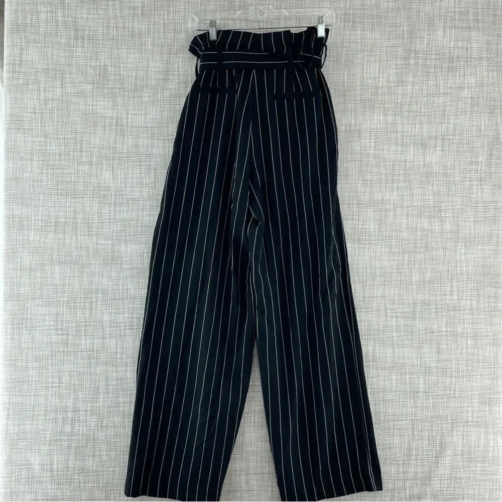 Antonio Melani Adult 2 Paper Bag Pin Stripe Wide Leg Women's Pants 2692 - Picture 2 of 9